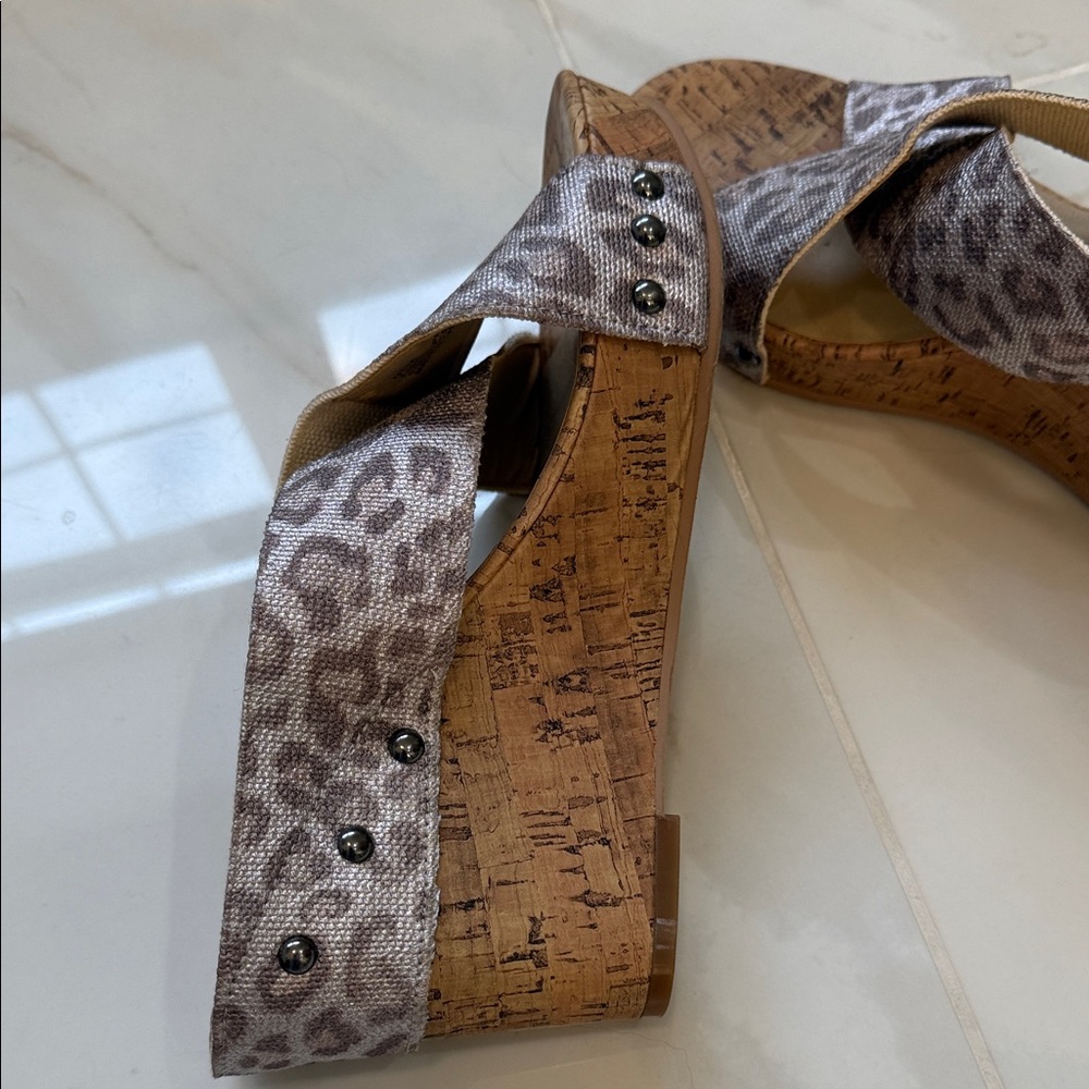 BP Leopard Print Wedge Sandals - Picture 4 of 6